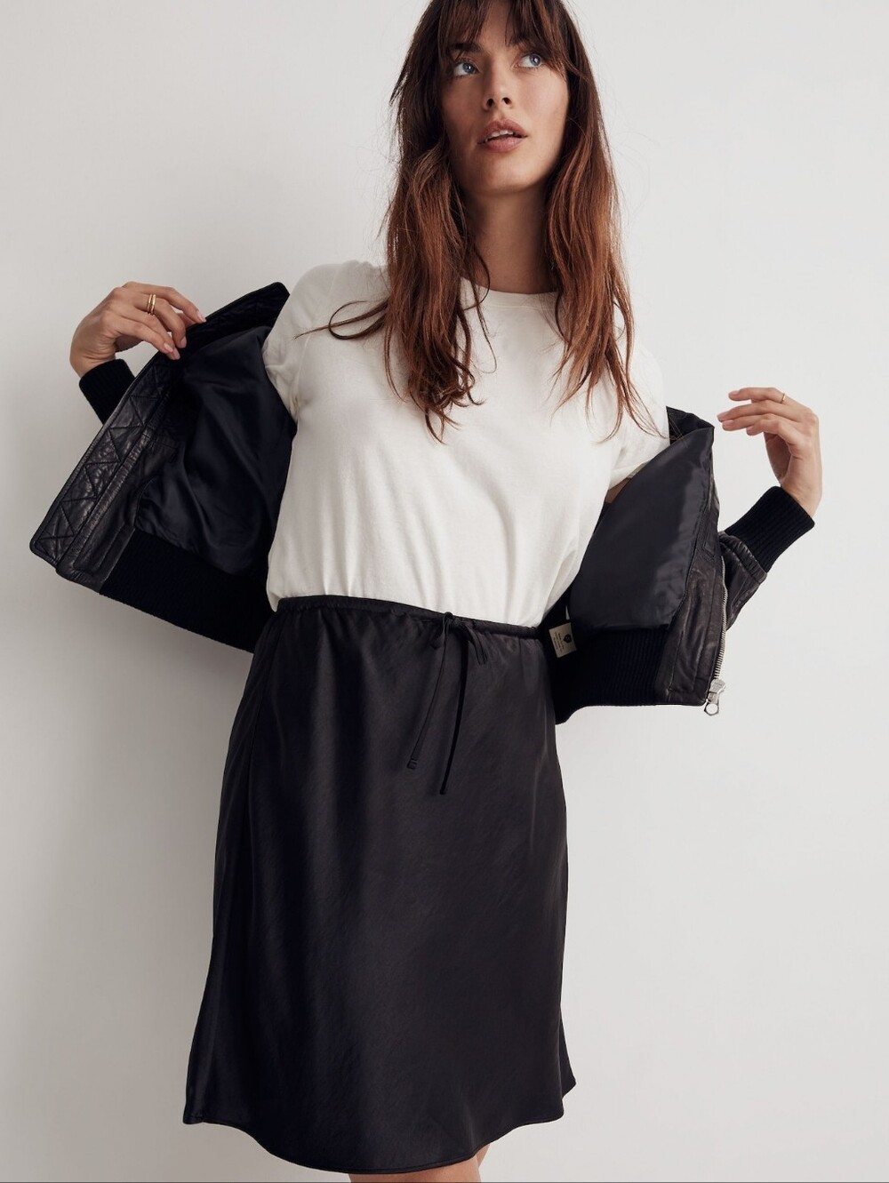 Madewell 🌿 Black Satin Skirt 🌿 Size 2